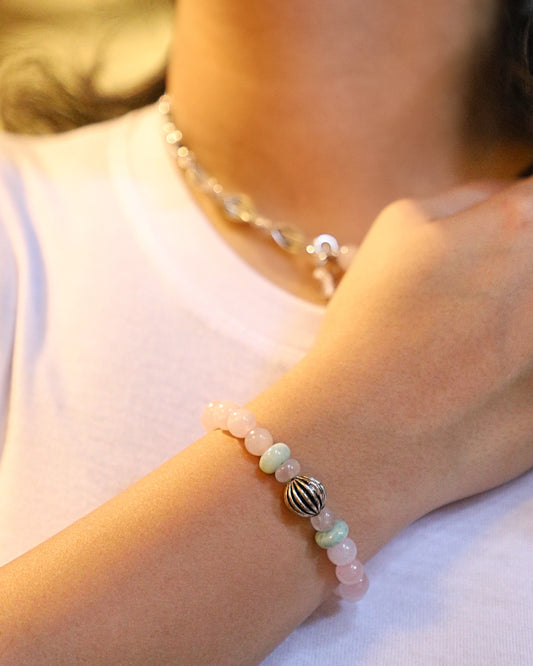 Hridaya- Rose quartz & Amazonite - Love • Calm • Harmony