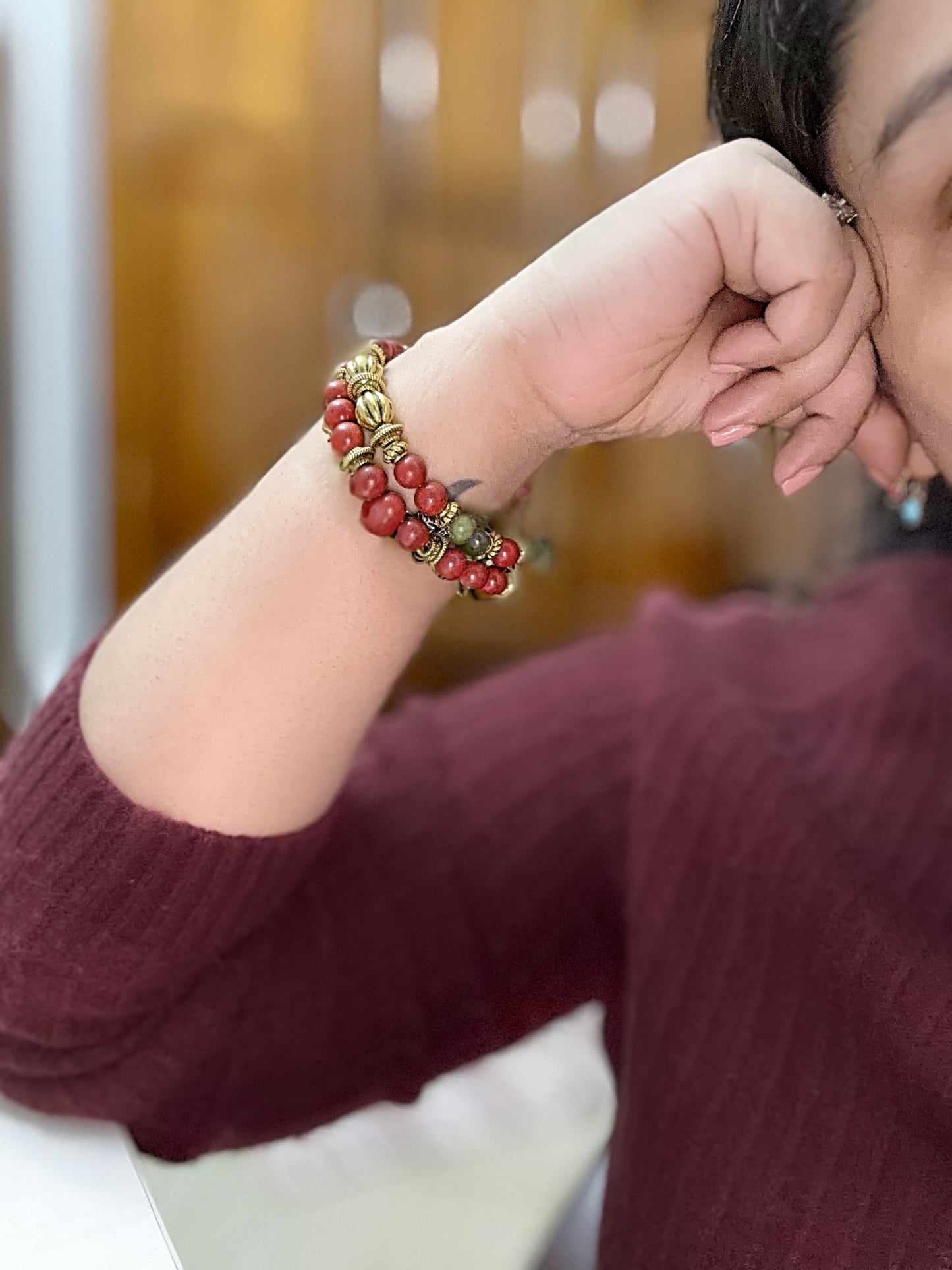 Agni -Red Jasper Bracelet – Strength • Stability • Courage