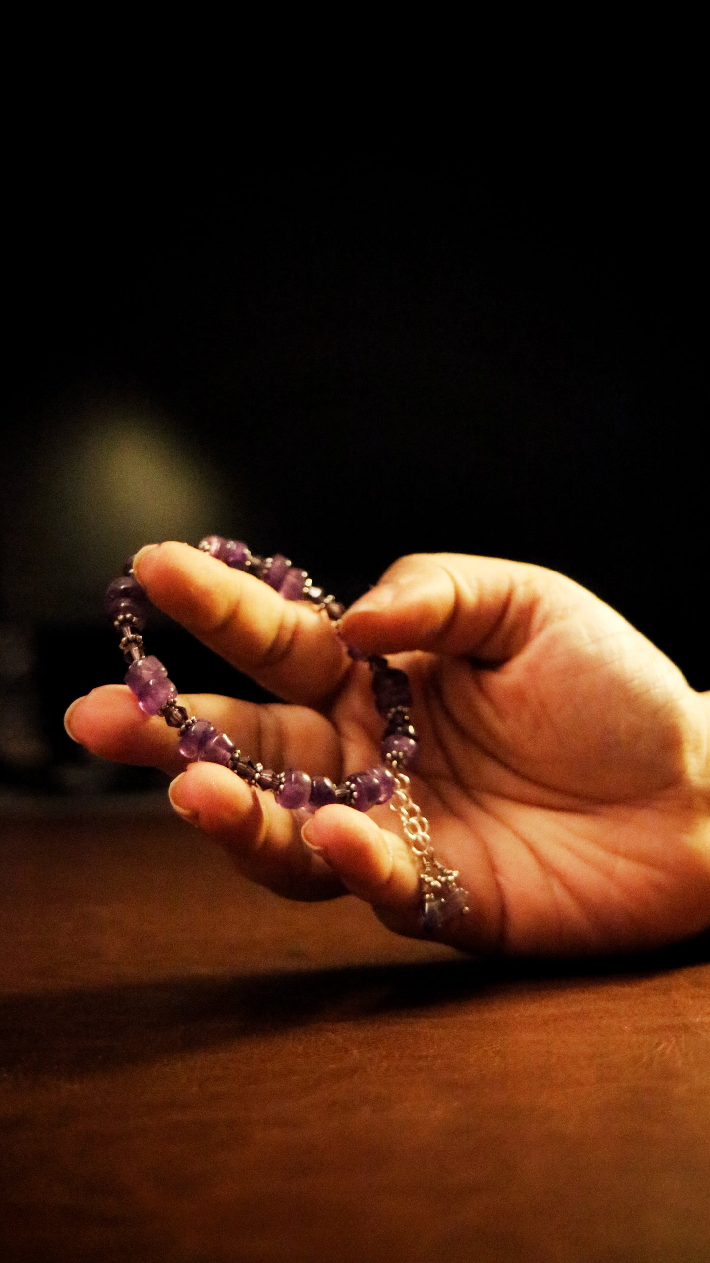 Sharanya - Amethyst Bohemian bracelet