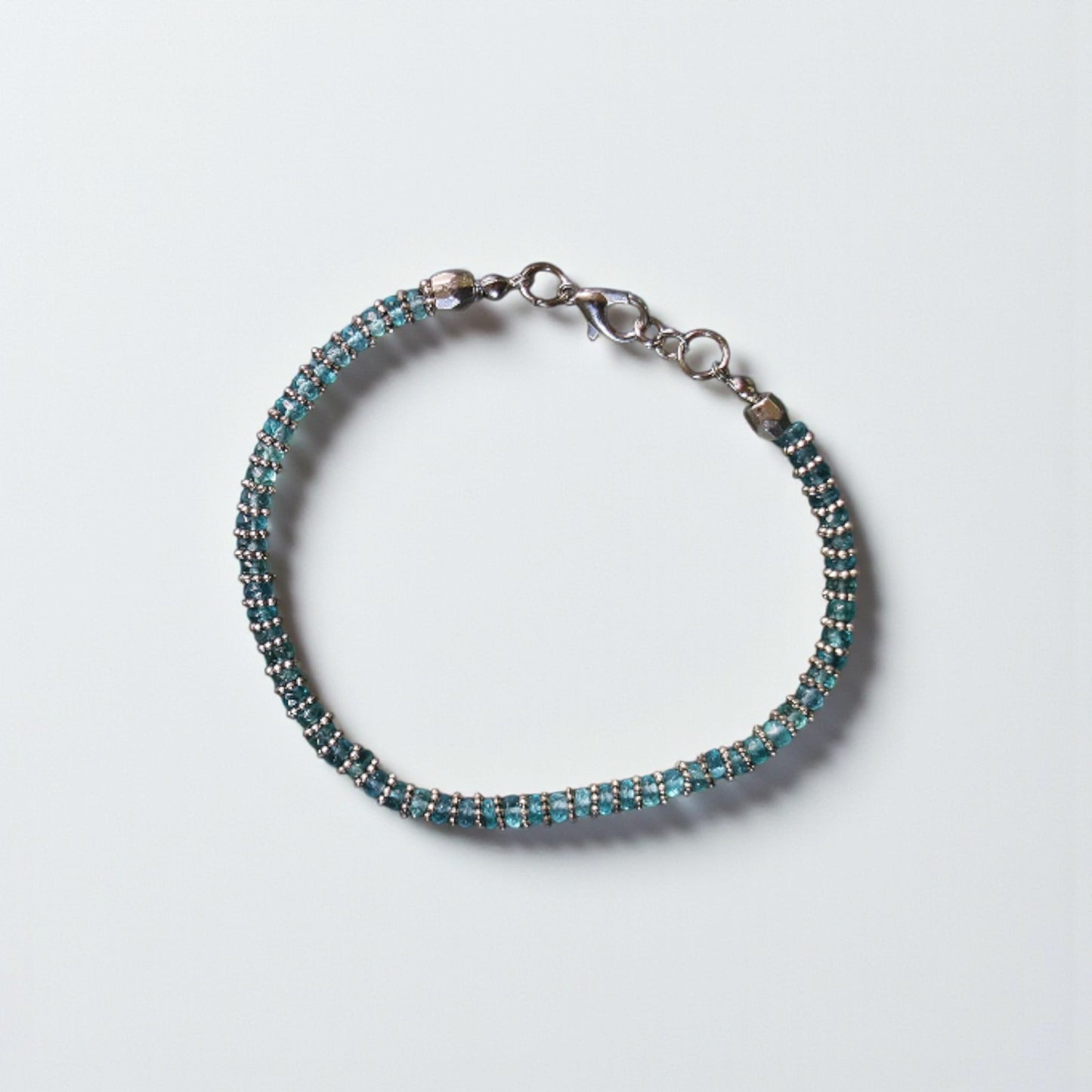 Faceted Blue Apatite Bracelet – Clarity • Creativity • Manifestation - Unisex