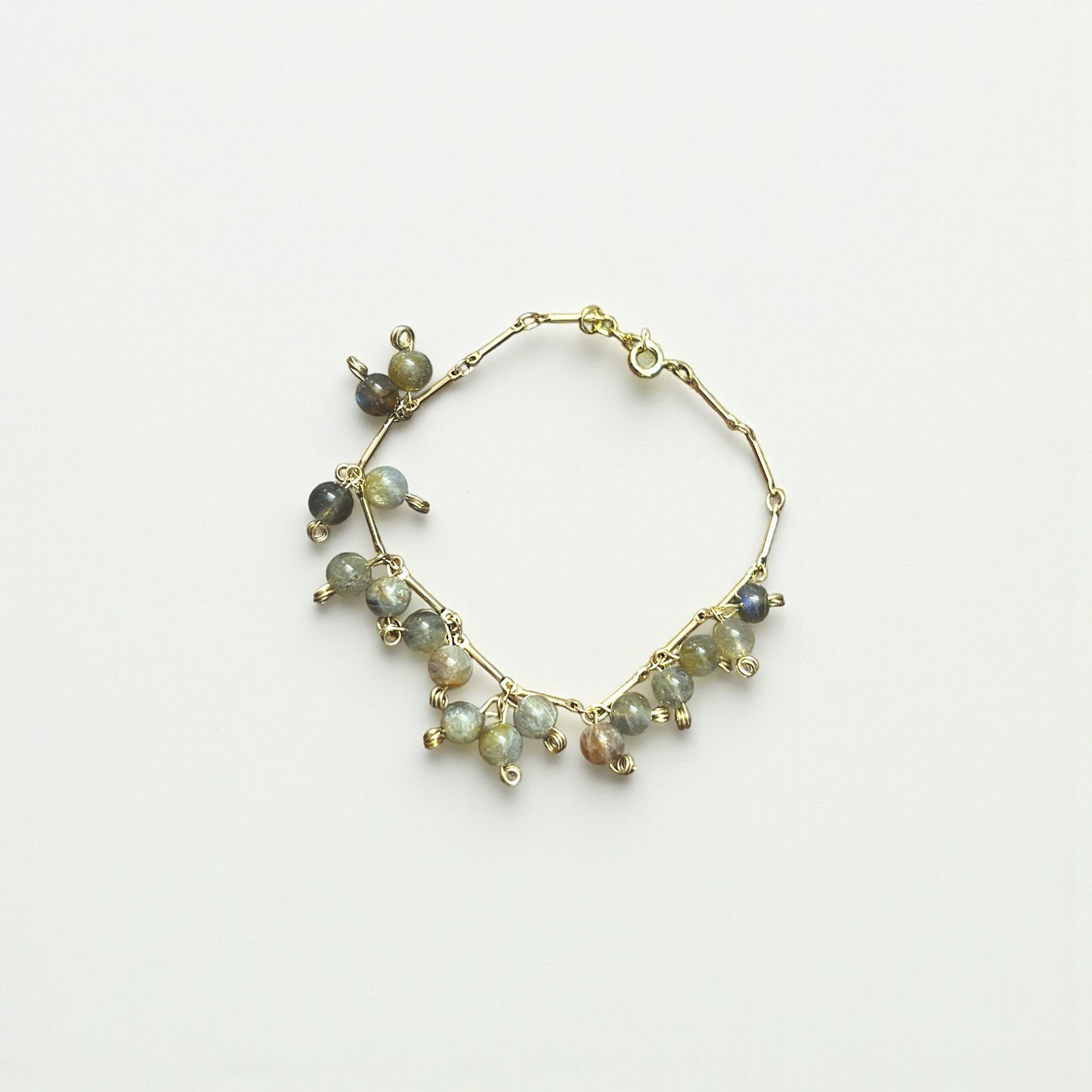 Cluster Gemstone Bracelets – Shell Pearl, Moonstone & Labradorite - Elegance • Calm • Timeless Grace