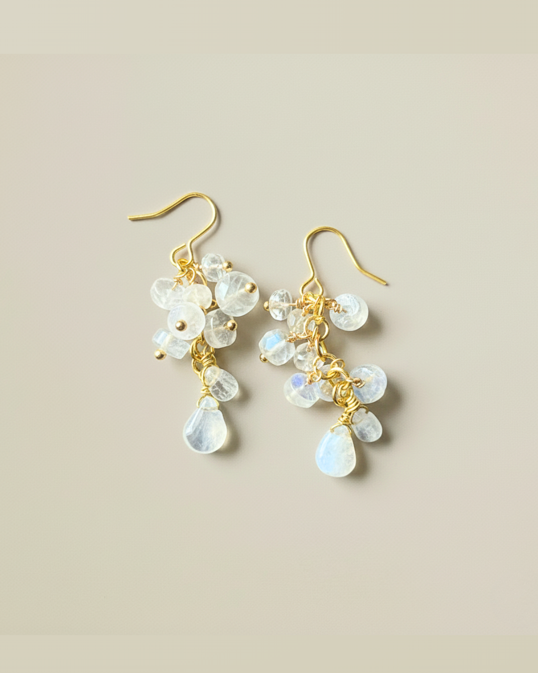 Moonlit Bloom- Moonstone danglers