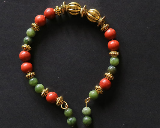 Shakti - Red Jasper & Green Jade Bracelet – Balance • Strength • Prosperity