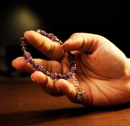 Sharanya - Amethyst Bohemian bracelet