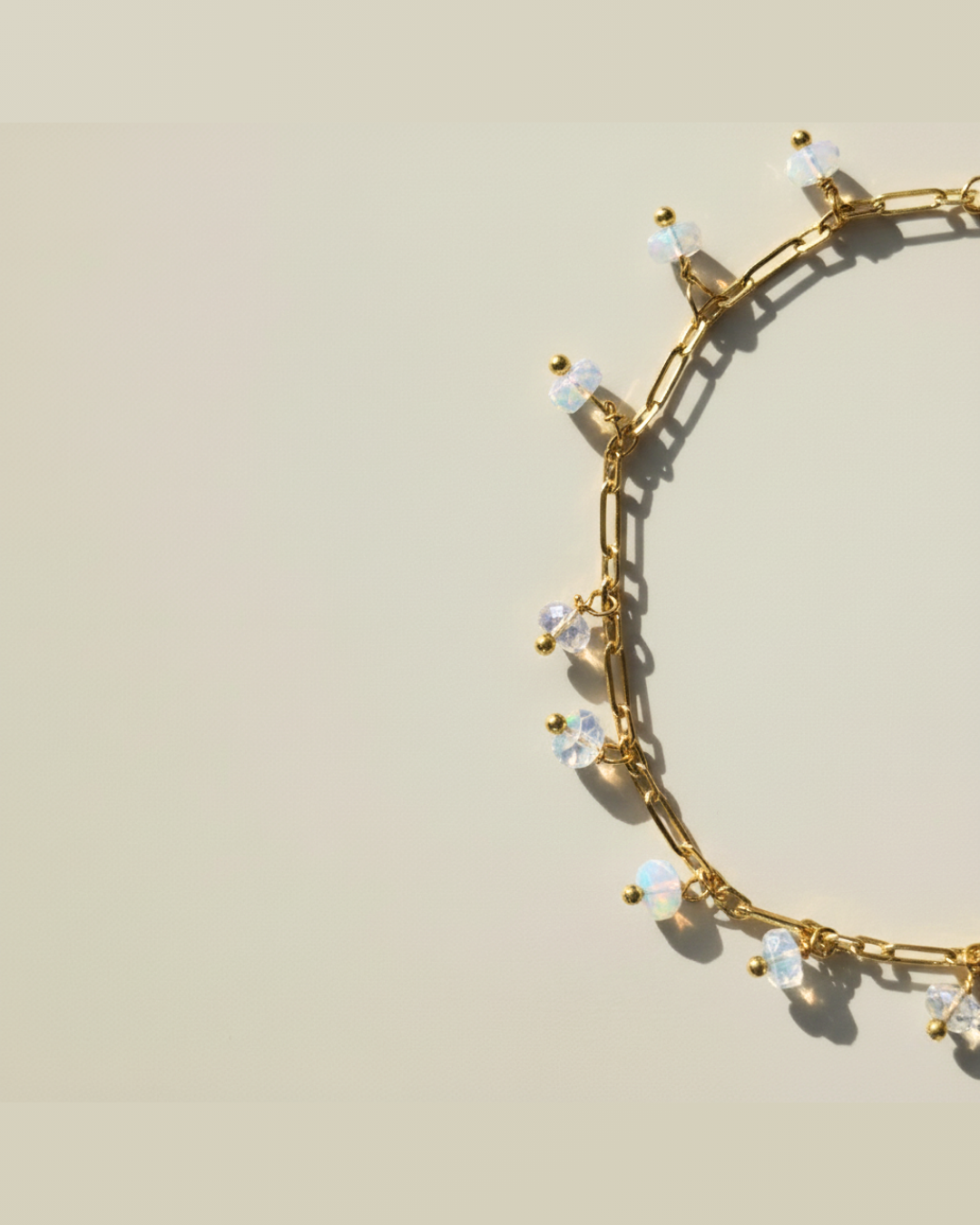 Aelina - fine ethopian opal bracelet - minimal bracelet for everyday healing