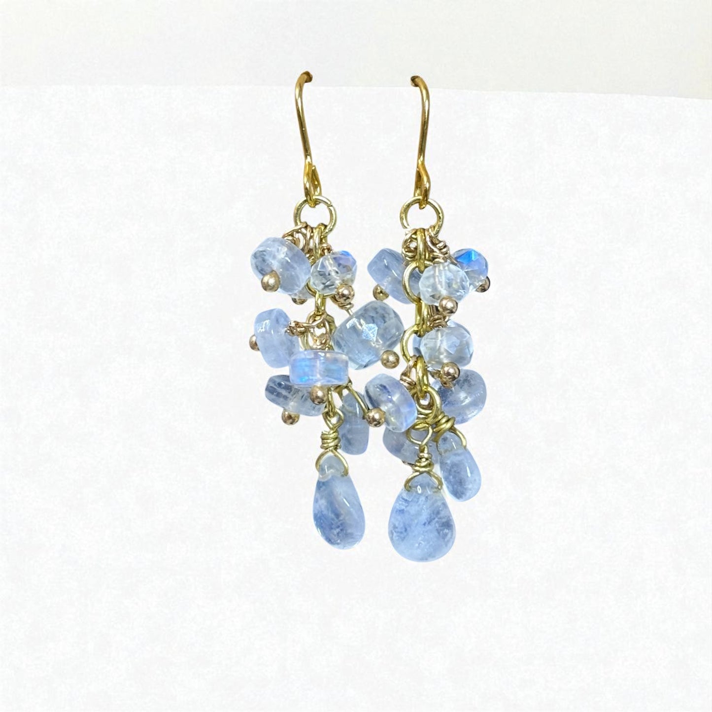 Moonlit Bloom- Moonstone danglers