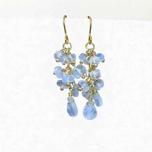 Moonlit Bloom- Moonstone danglers