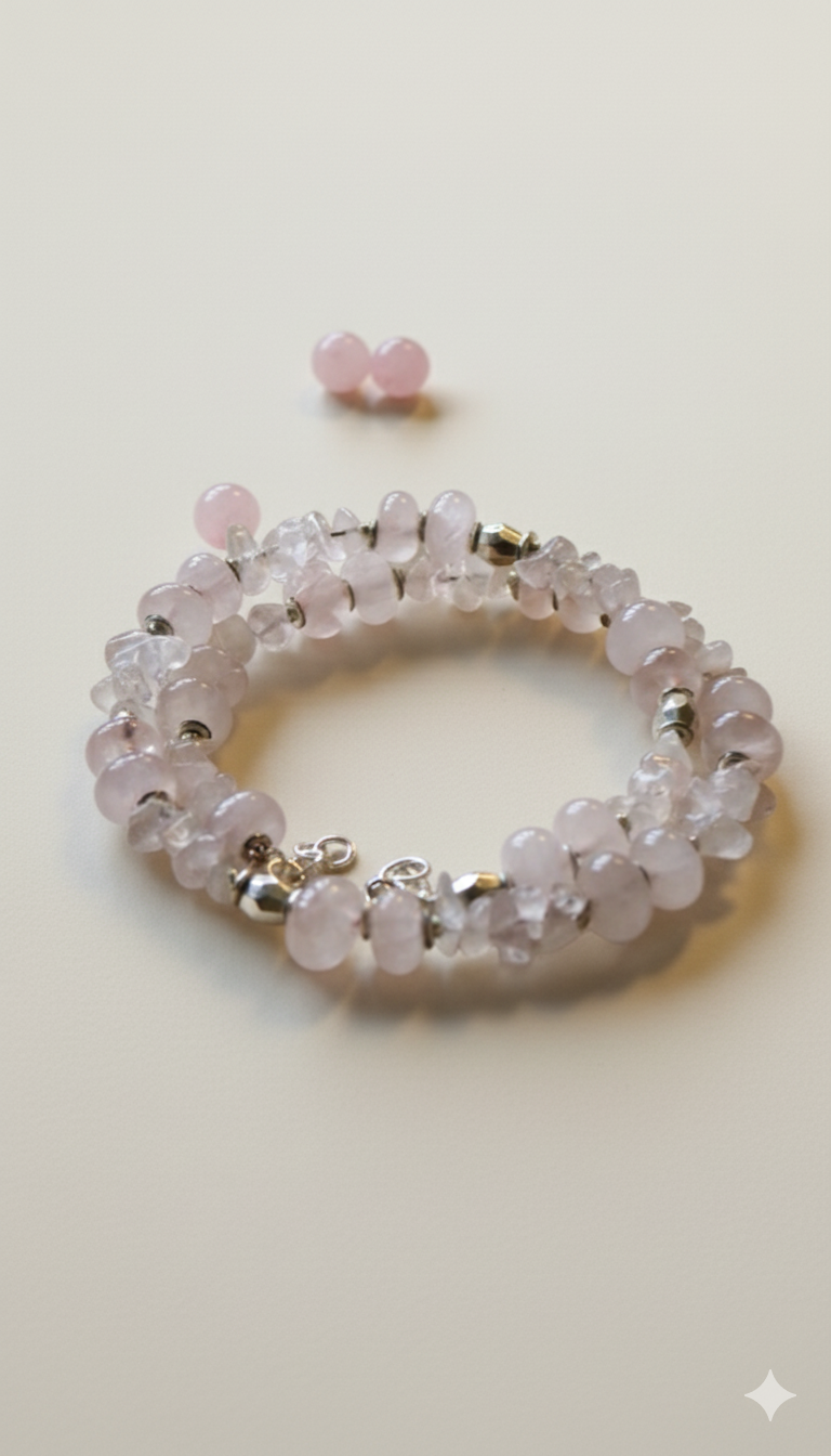Poornima - Rose Quartz Bracelet – Love • Healing • Harmony