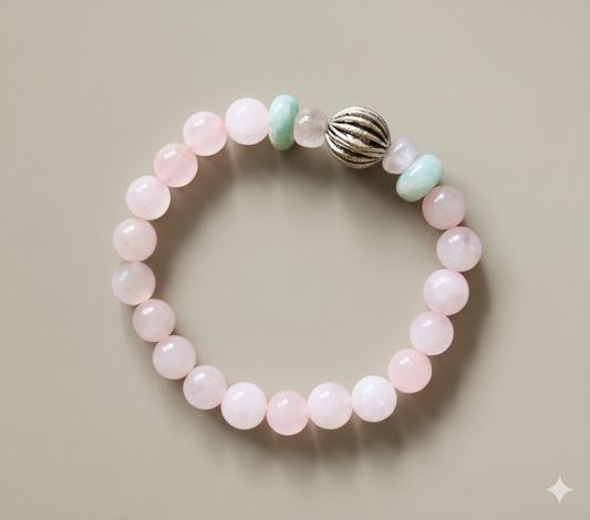 Hridaya- Rose quartz & Amazonite - Love • Calm • Harmony