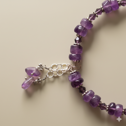 Manolaya - Amethyst Bohemian bracelet
