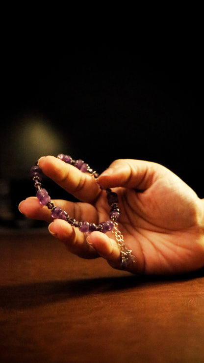 Sharanya - Amethyst Bohemian bracelet