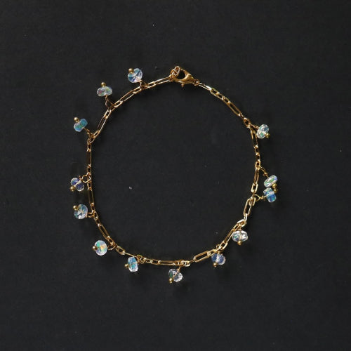 Aelina - fine ethopian opal bracelet - minimal bracelet for everyday healing