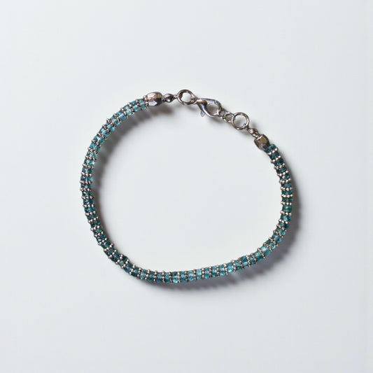 Faceted Blue Apatite Bracelet – Clarity • Creativity • Manifestation - Unisex