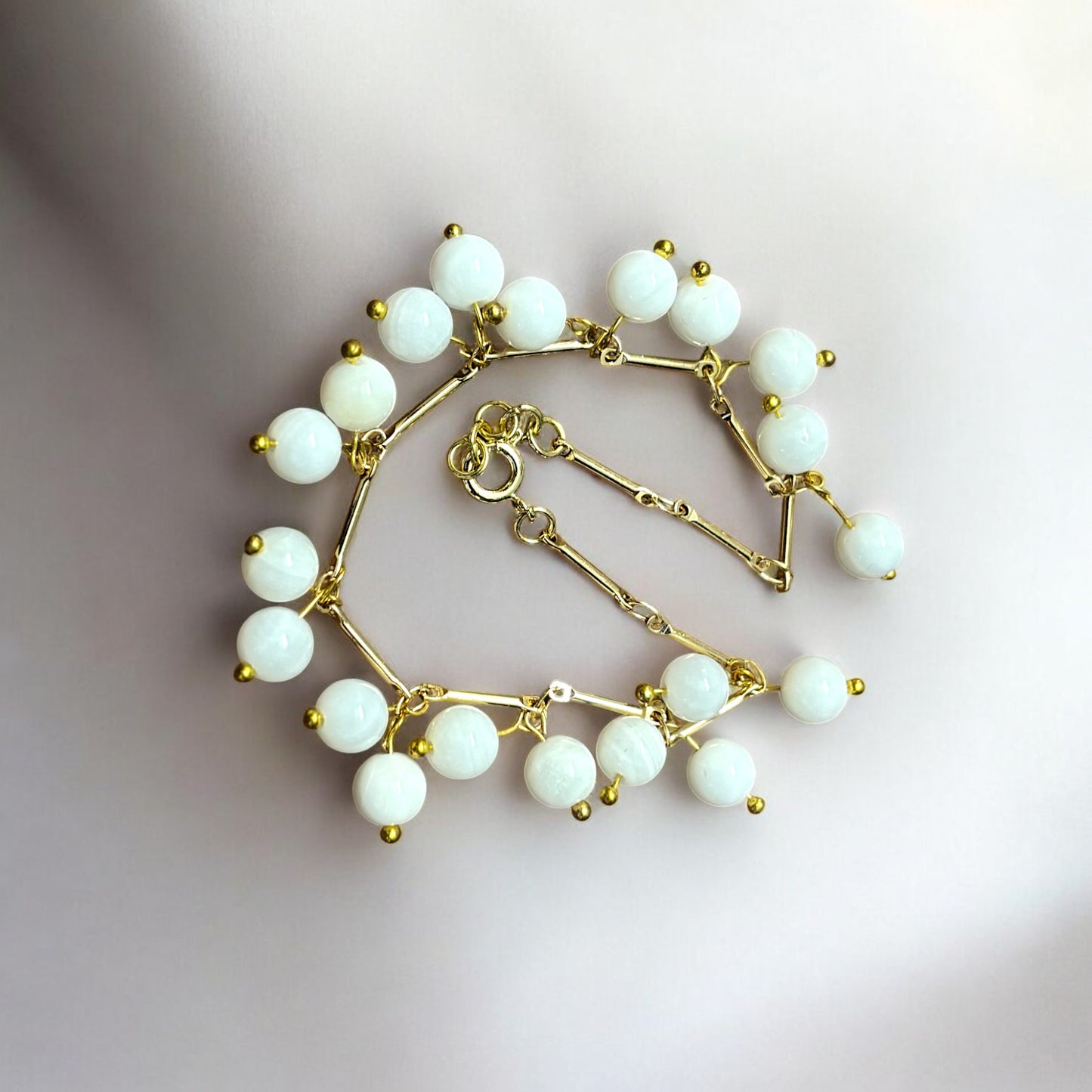 Cluster Gemstone Bracelets – Shell Pearl, Moonstone & Labradorite - Elegance • Calm • Timeless Grace