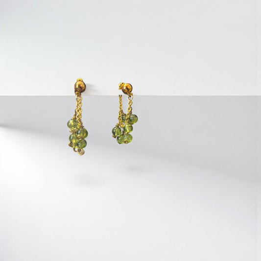 Peridot Cluster Drop Earrings – Clarity • Vitality • Transformation