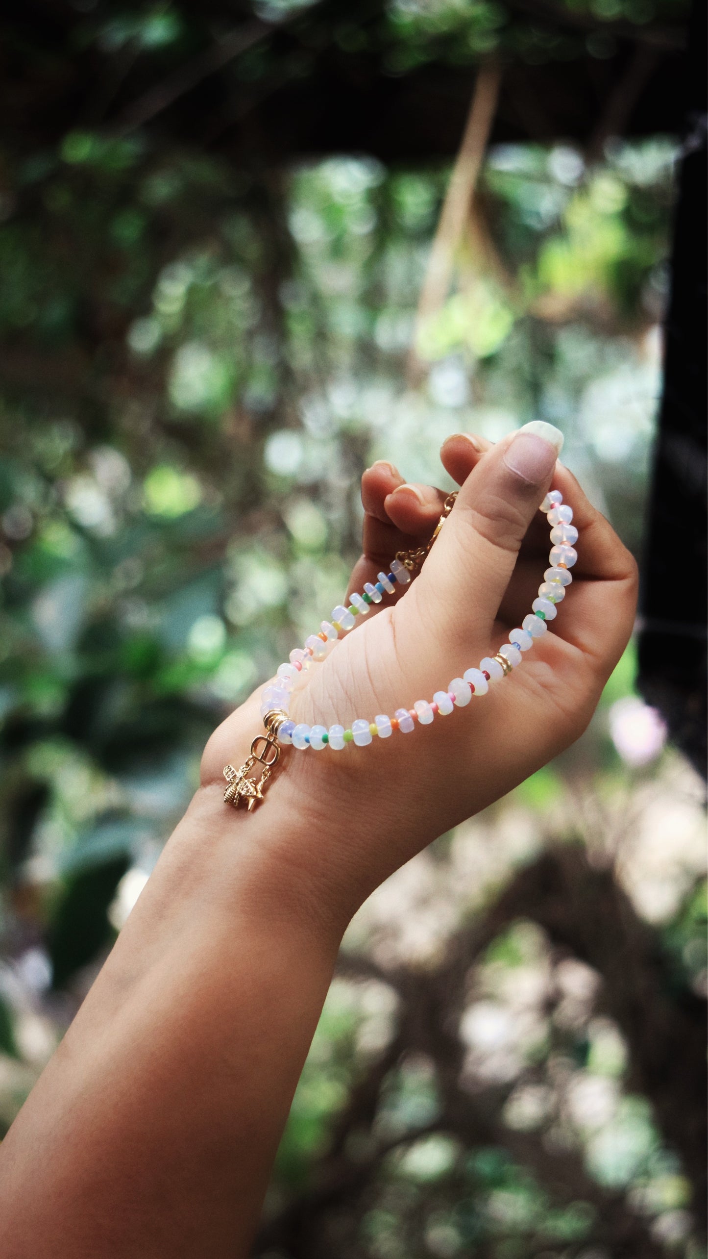 Zyra - fine ethopian opal bracelet - NeoBohemian bracelet for everyday healing