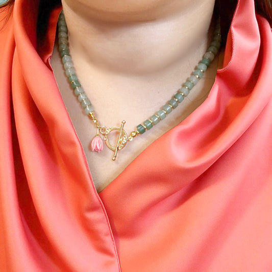 Green Aventurine Necklace – Calm • Opportunity • Balance