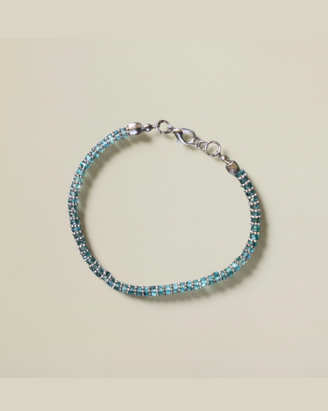 Faceted Blue Apatite Bracelet – Clarity • Creativity • Manifestation - Unisex