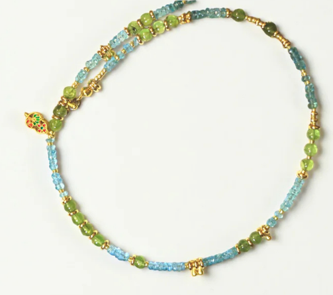 Peridot & Apatite Necklace – Mercury’s Clarity • Expression • Vitality