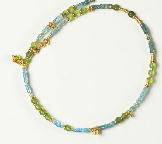 Peridot & Apatite Necklace – Mercury’s Clarity • Expression • Vitality