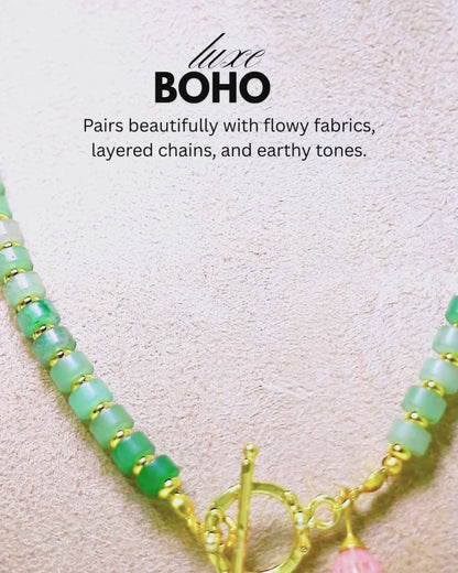 Harita- Green Aventurine Necklace – Calm • Opportunity • Balance